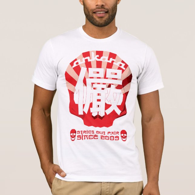 Schädel-Japan-Thema T-Shirt (Vorderseite)