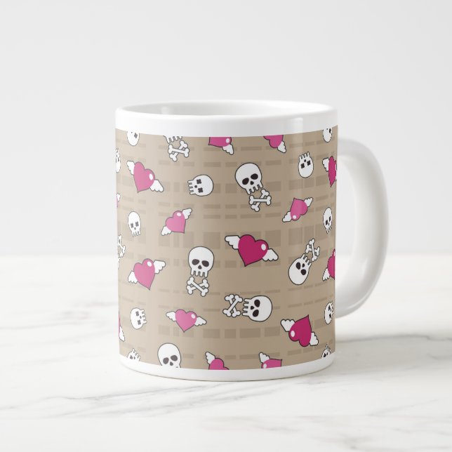 Schädel Jumbo-Tasse (Vorderseite Rechts)