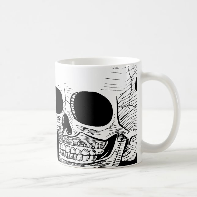 Schädel-Kaffee-Tasse Kaffeetasse (Rechts)