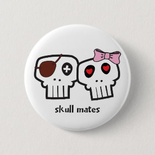 Schädel-Kameraden Button