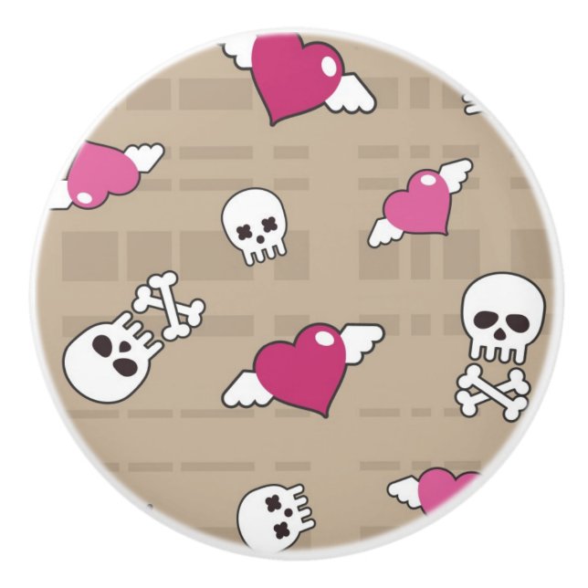 Schädel Keramikknauf (Vorderseite)