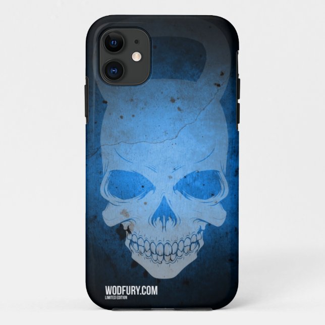Schädel Kettlebell - Blau - begrenzte Ausgabe Case-Mate iPhone Hülle (Rückseite)