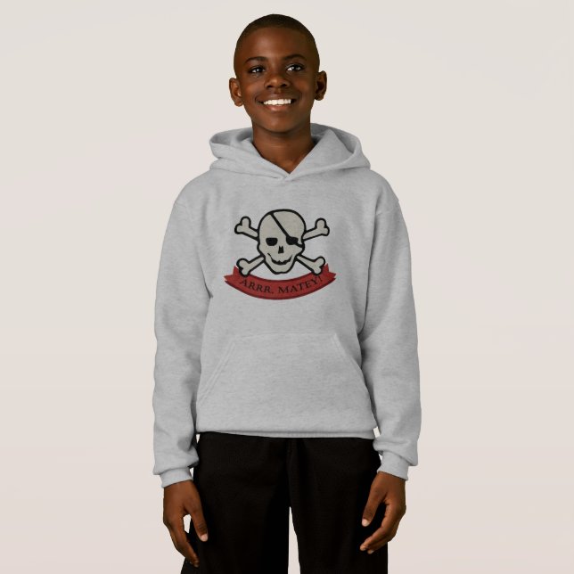 Schädel - Kids-Pullover Hoodie (Vorne ganz)