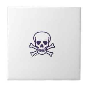 Schädel Knochen weiße kleine Kachel