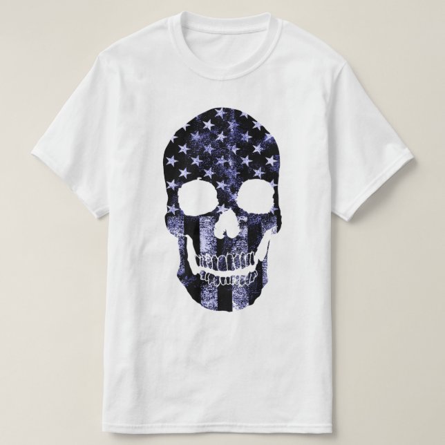 Schädel Krieger USA T-Shirt (Design vorne)