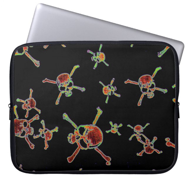 Schädel Laptopschutzhülle (Vorderseite)