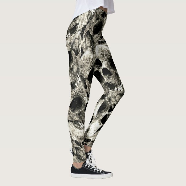 Schädel-Leggings Leggings (Rechts)