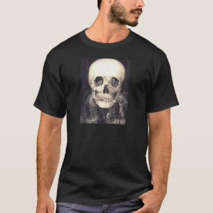 Schädel Liebe Retro Optische Täuschung T-Shirt