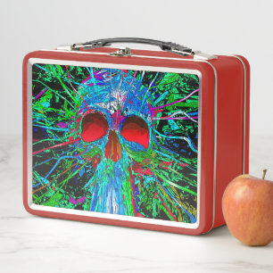 Schädel Metall Brotdose