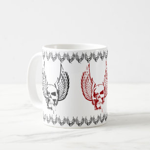 Schädel mit ätherischen Flügeln Kaffeetasse