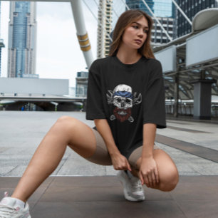 Schädel mit Bart T-Shirt