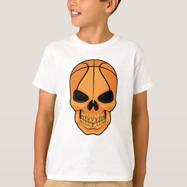 Schädel mit Basketballkopf T-Shirt (Vorderseite)