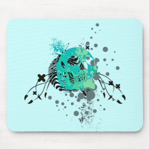 Schädel mit Blasen darüber. Mousepad