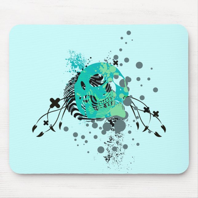 Schädel mit Blasen darüber. Mousepad (Vorne)