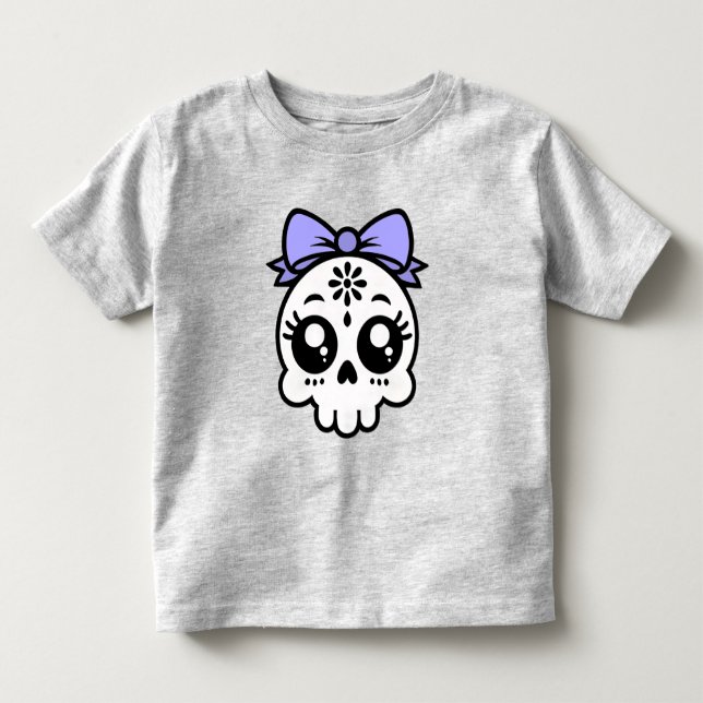 Schädel mit Bow Kleinkind T-shirt (Vorderseite)