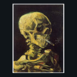Schädel mit brennender Zigarette, Van Gogh Poster<br><div class="desc">Skull with Burning Cigarette,  Winter 1885-1886 Vincent Van Gogh (1853-1890) Dieses Gemälde im impressionistischen Stil von Van Gogh ist von einem Schädel und Knochen der oberen Schultern eines Menschen. In den Schädeln ist Mund eine brennende Zigarette. Das Bild wird auf schwarzem Hintergrund gemacht.</div>