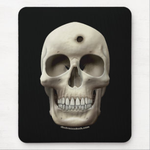 Schädel mit Einschussloch Mousepad