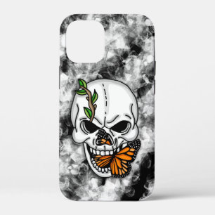 Schädel mit Monarch Butterfly Case-Mate iPhone Hülle