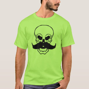 Schädel mit Schnurrbart T-Shirt