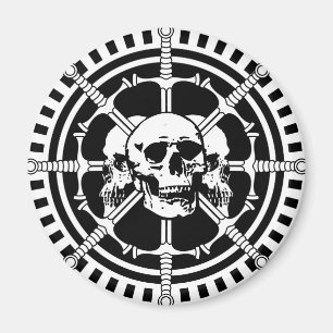 Schädel mit Schwertern Magnet