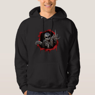 Schädel-Mittelfinger Hoodie