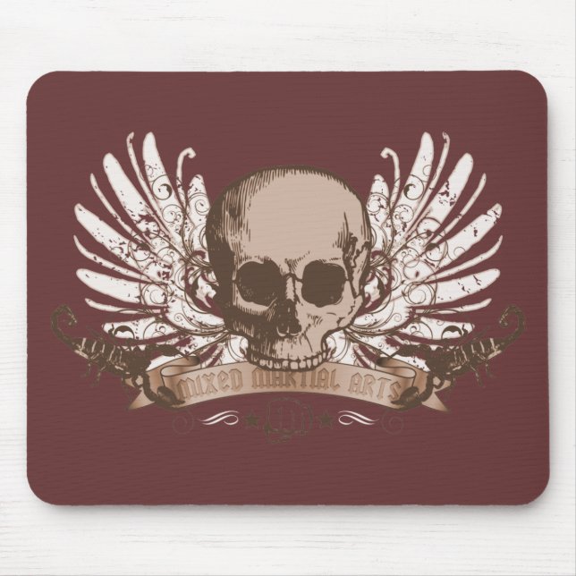 Schädel-Montage - Bronze Mousepad (Vorne)