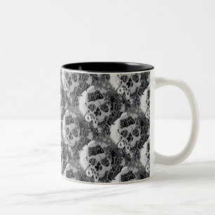 Schädel-Muster der Selbstmord-Gruppen-  Zweifarbige Tasse