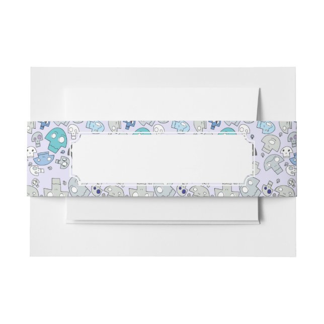 Schädel-Muster Einladungsbanderole (Vorderseite Beispiel)