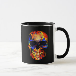 SCHÄDEL NEONFARBE ABSTRAKT TASSE
