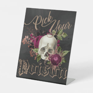 Schädel, Party der Kostüme, Halloween, Gothic, spu Sockelschild