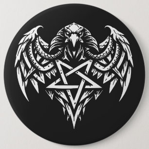 Schädel-Pentagramm-Tribal von BurnsInhell Button