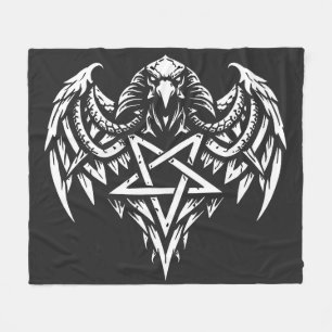 Schädel Pentagramm Tribal von BurnsInhell Fleecedecke