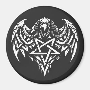 Schädel-Pentagramm-Tribal von BurnsInhell Magnet