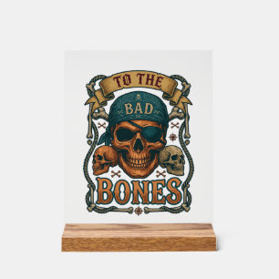 Schädel-Pirat-Bandana-Seil-Totenkopf Acrylschild