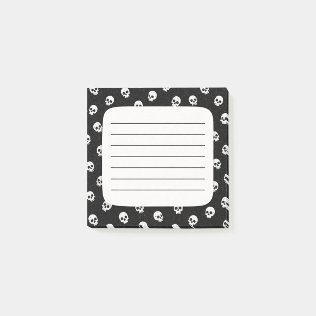Schädel Post-it Klebezettel (Vorderseite)