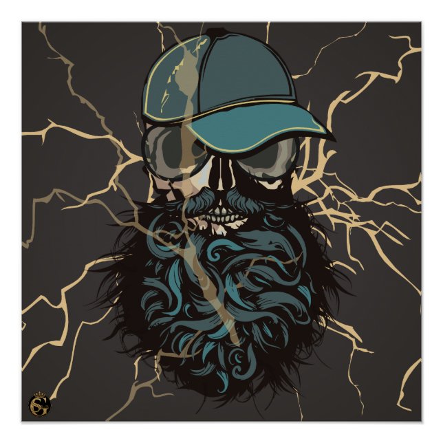 Schädel-Punk-Hipster G-Skulls Poster (Vorderseite)