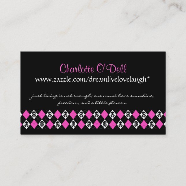 Schädel-Raute; Website-Marketing Visitenkarte (Vorderseite)