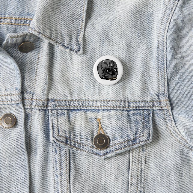 Schädel-Rebell-Straßenkultur Button (Beispiel)