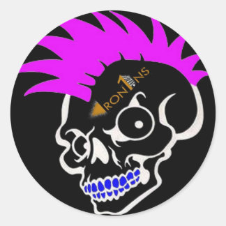 Schädel-rosa und schwarze Aufkleber