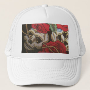 Schädel/Rosen Truckerkappe