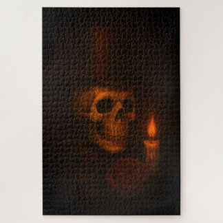 Schädel-, Rosen- und Kerzenpuzzle – Dark Elegance- Puzzle