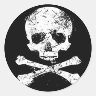 Schädel Runder Aufkleber