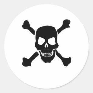 Schädel Runder Aufkleber