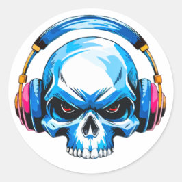 Schädel Runder Aufkleber