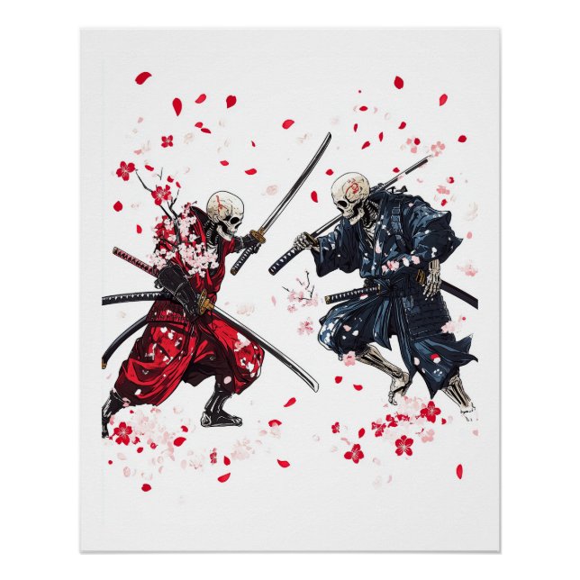 Schädel-Samurai-Duell Poster (Vorderseite)