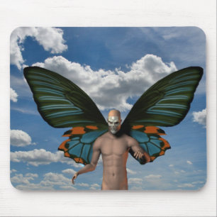 Schädel Schmetterling Mousepad
