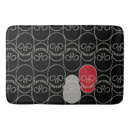 Schädel - Schwarz-Bein-Weiß Badematte