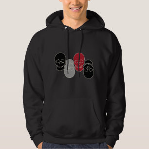 Schädel - Schwarz-Bein-Weiß Hoodie