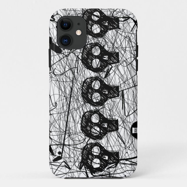 Schädel-Schwarz-Kratzer iPhone 5 Case-Mate-Fall Case-Mate iPhone Hülle (Rückseite)