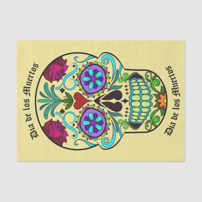 Schädel-Seidenpapier-Verpackung Dia de Los Muertos Seidenpapier (Vorderseite)
